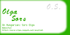 olga sors business card